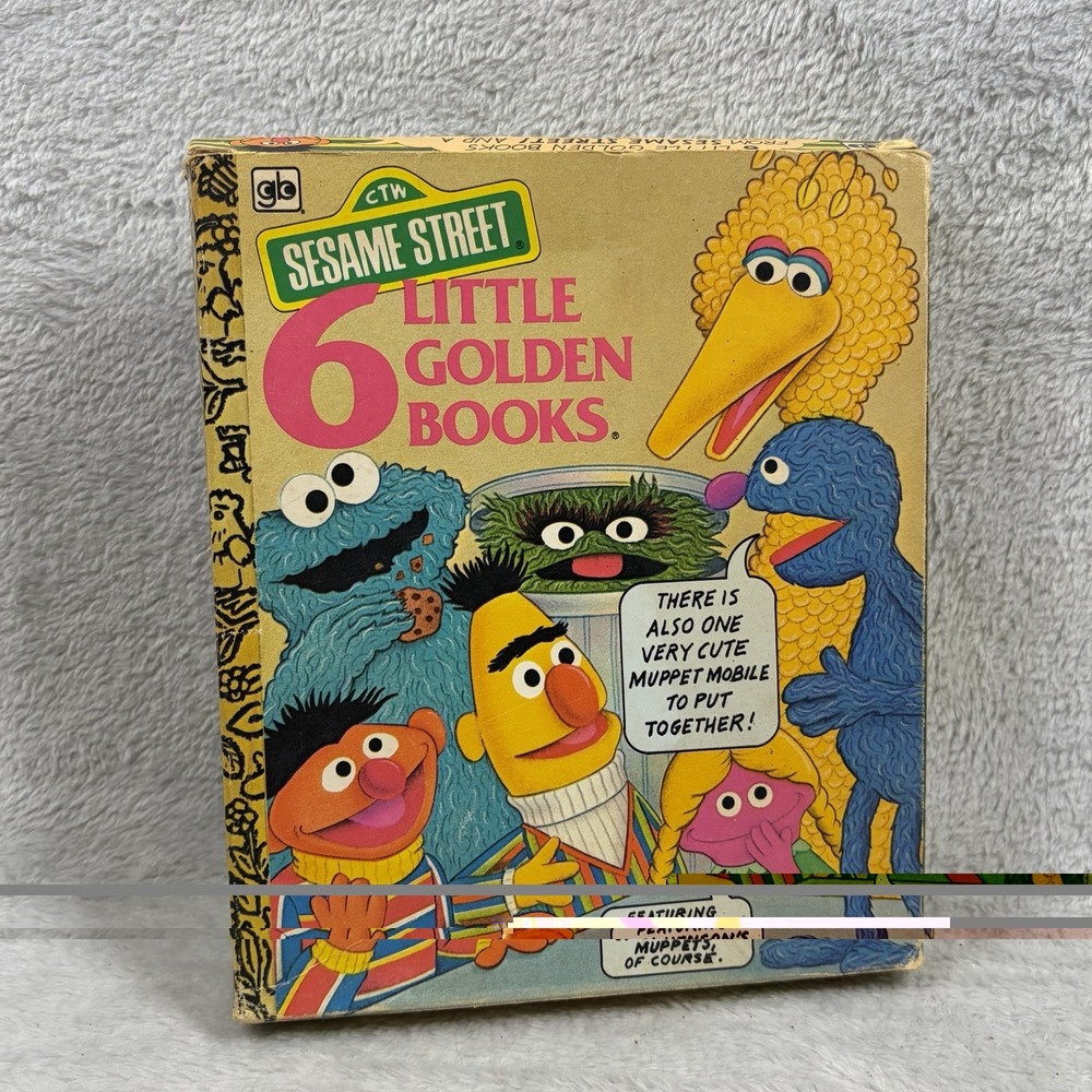 Vintage 1978 Sesame Street Little Golden Books Box Set 6 Books